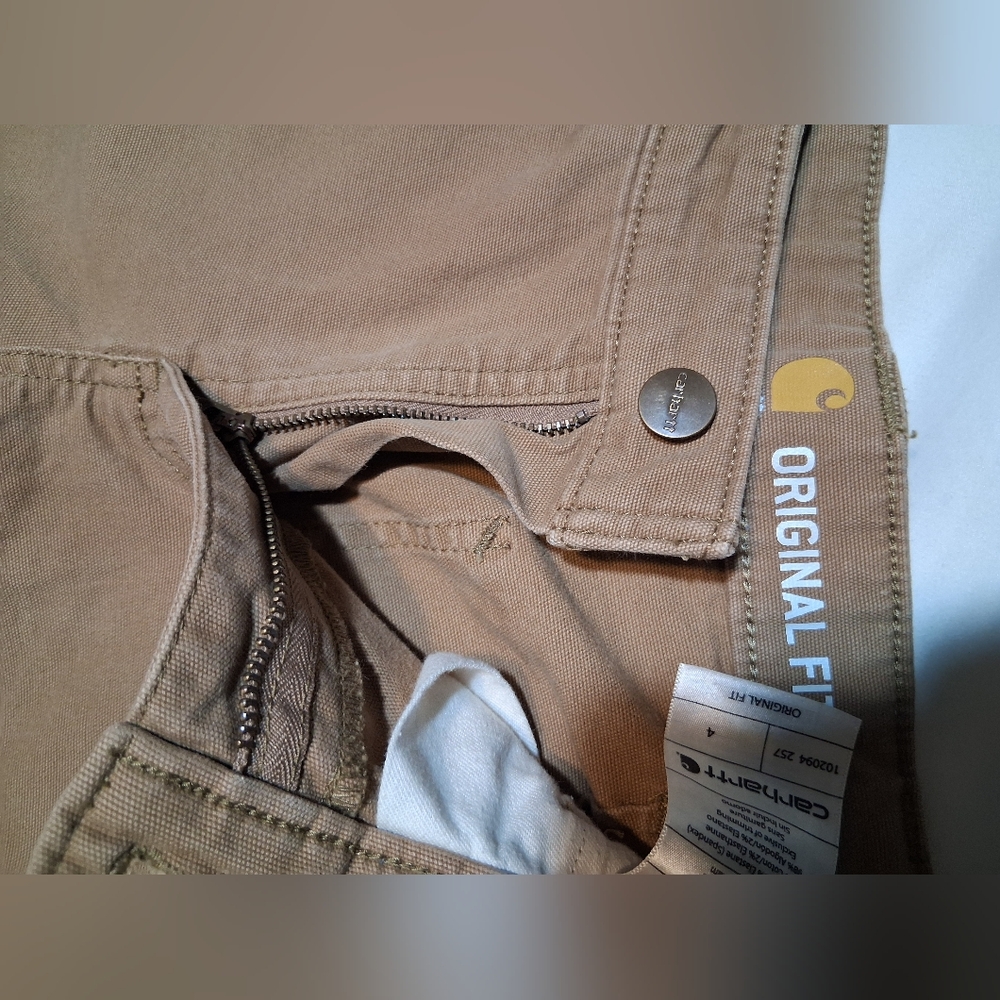 Carhartt Women Canvas Utility Work Shorts Size 4 Original Fit Brown 102094 - Picture 7 of 11